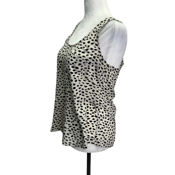 Joie 100% Silk Beige Black Racer Back Camisole Tank Size XS - Picture 5 of 11